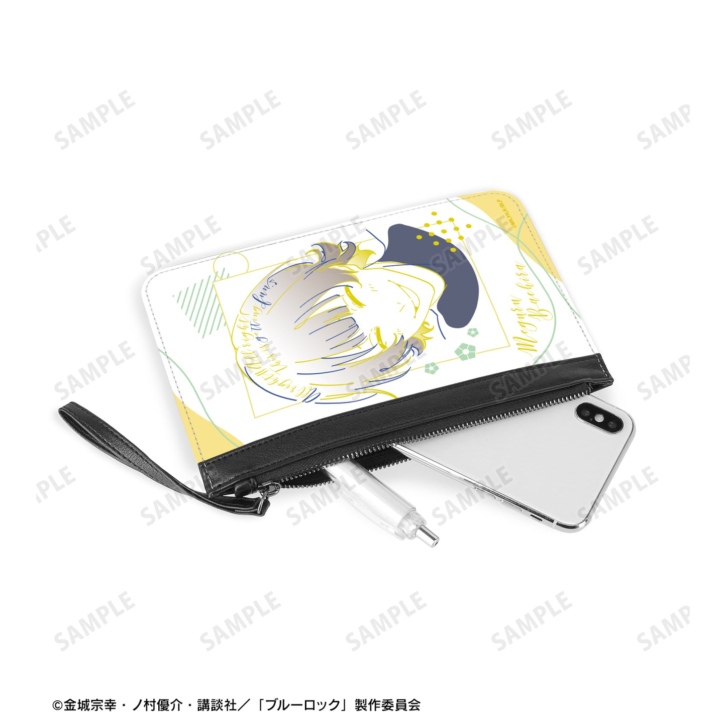 ブルーロック_蜂楽 廻 lette-graph PUレザーフラットポーチ