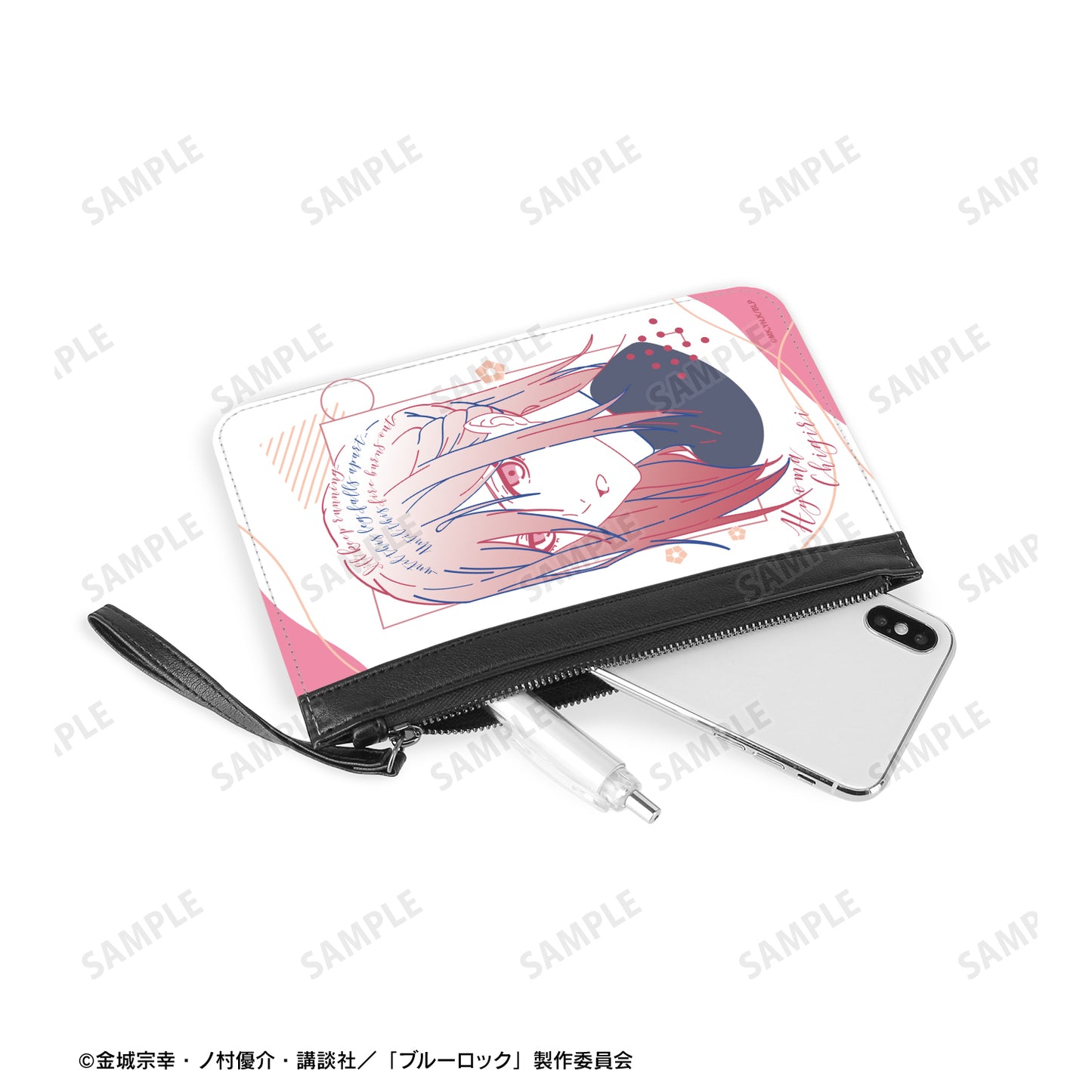 ブルーロック_千切 豹馬 lette-graph PUレザーフラットポーチ