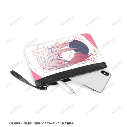 ブルーロック_千切 豹馬 lette-graph PUレザーフラットポーチ