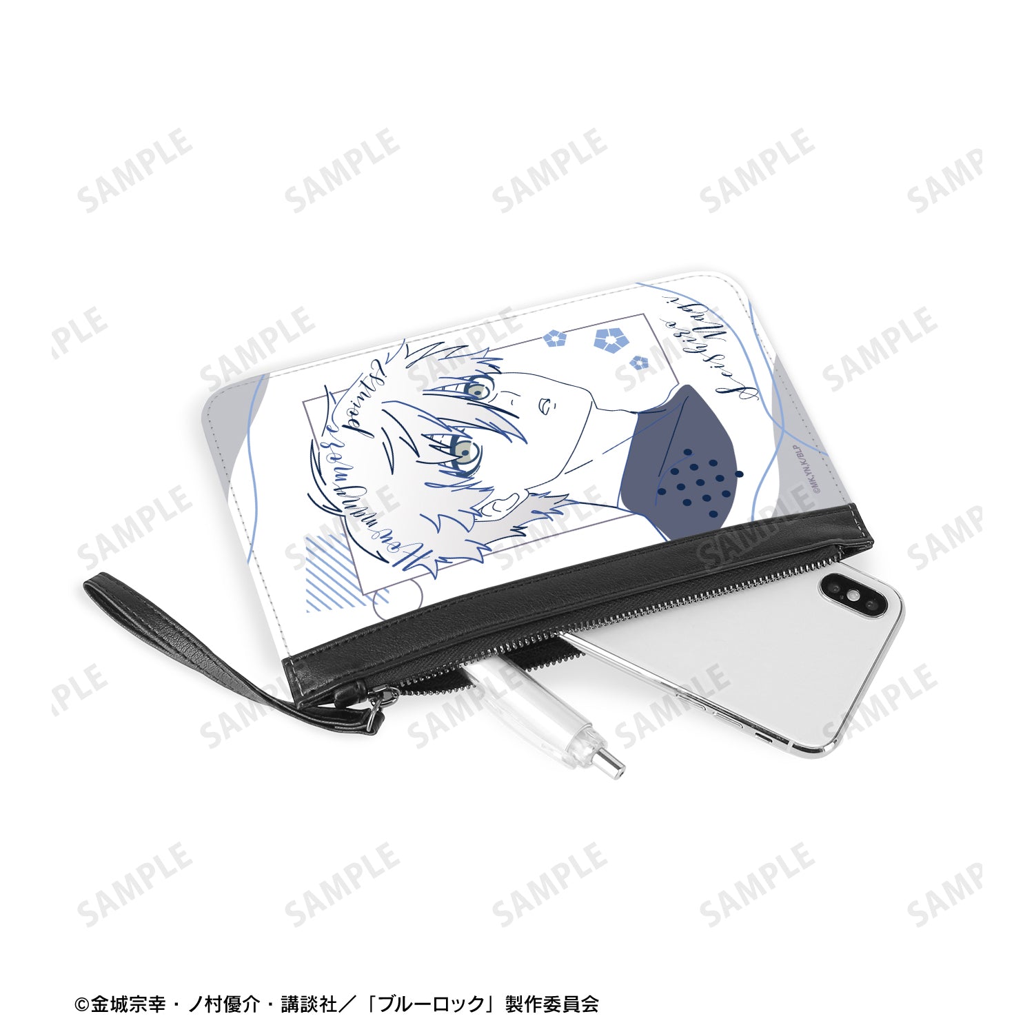 ブルーロック_凪 誠士郎 lette-graph PUレザーフラットポーチ