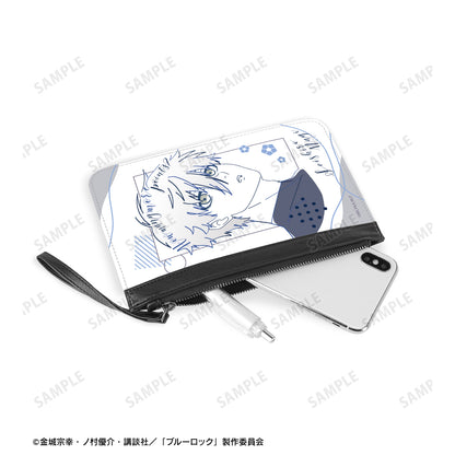 ブルーロック_凪 誠士郎 lette-graph PUレザーフラットポーチ