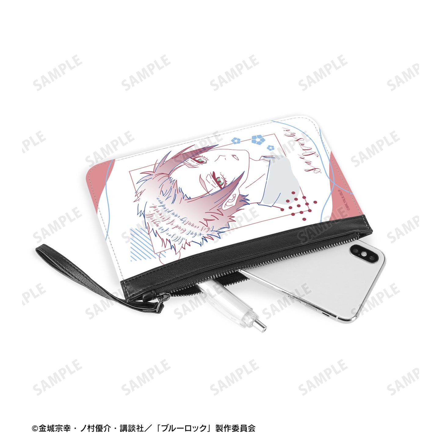 ブルーロック_糸師 冴 lette-graph PUレザーフラットポーチ