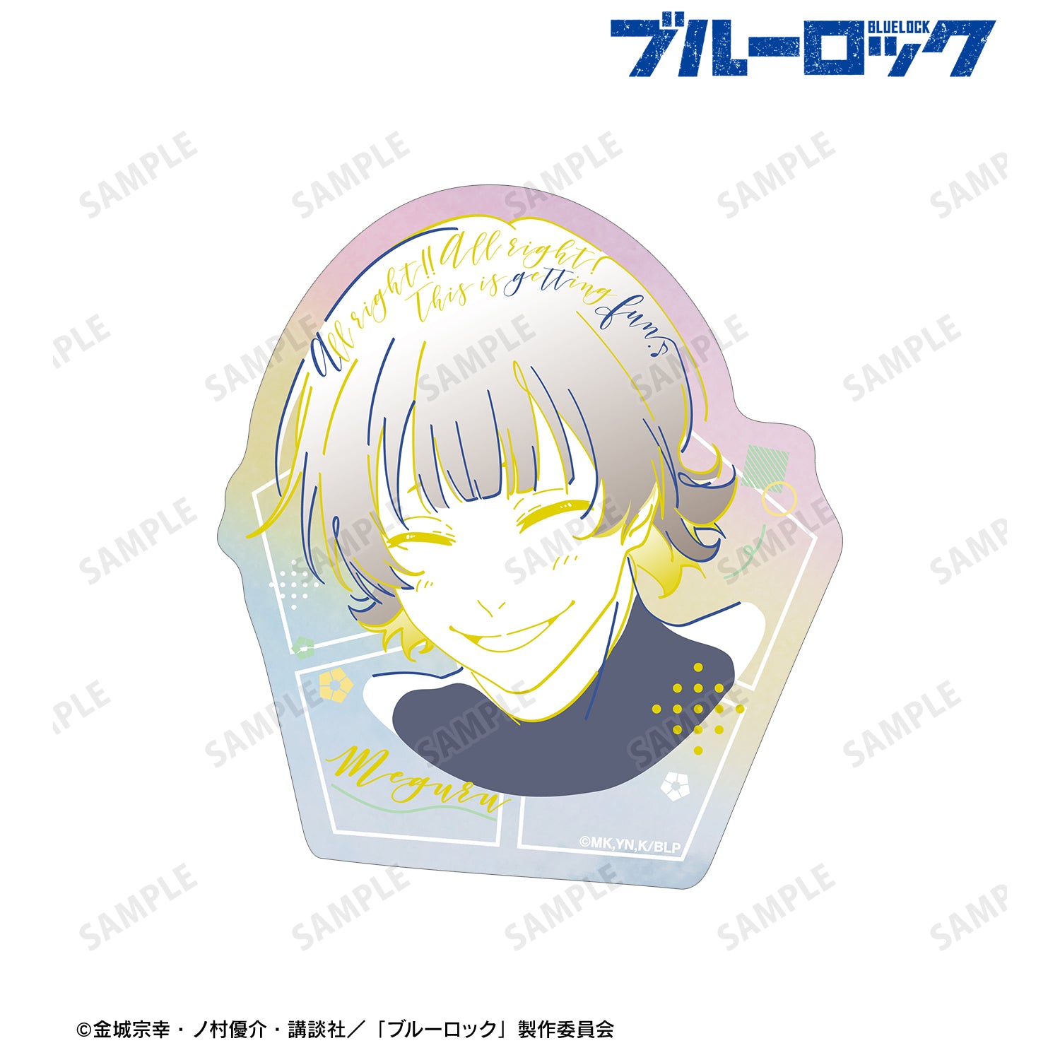 ブルーロック_蜂楽 廻 lette-graph オーロラステッカー