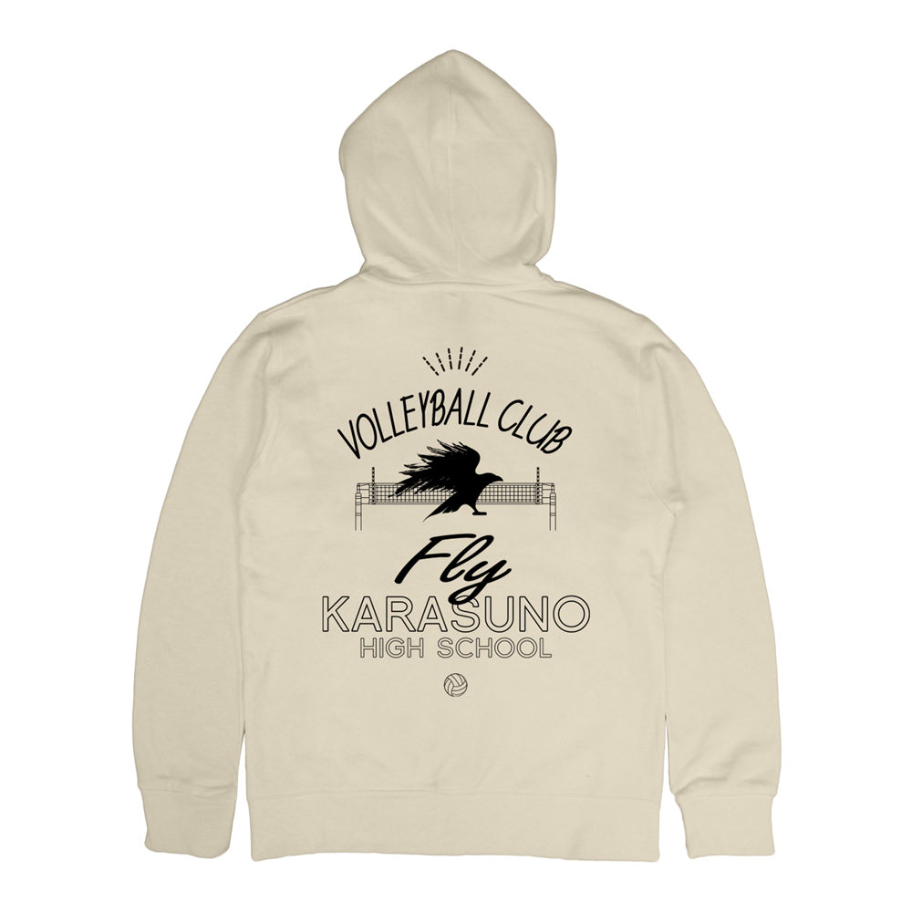 ハイキュー!!_烏野高校排球部 ジップパーカー/LIGHT BEIGE