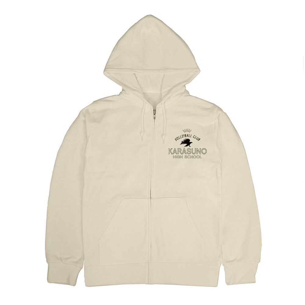 ハイキュー!!_烏野高校排球部 ジップパーカー/LIGHT BEIGE