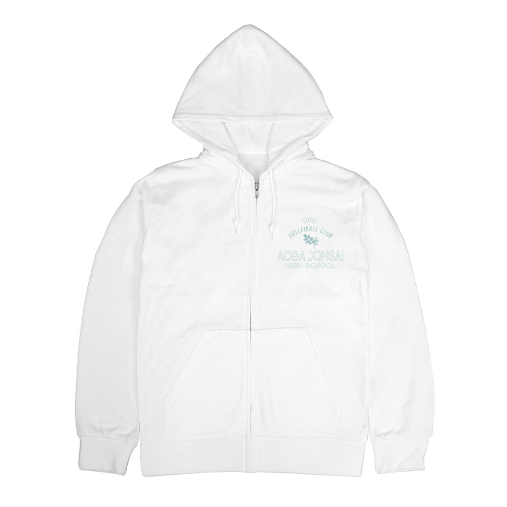 ハイキュー!!_青葉城西高校バレーボール部 ジップパーカー/WHITE