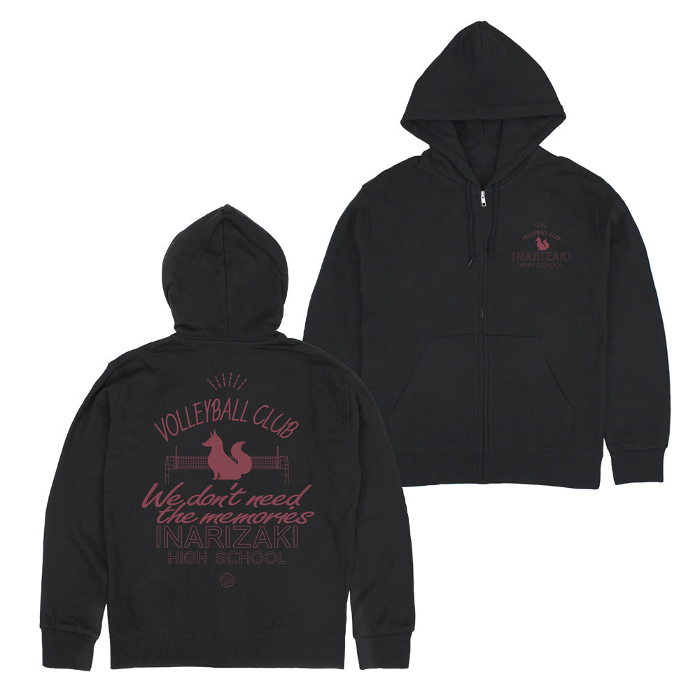 ハイキュー!!_稲荷崎高校バレーボール部 ジップパーカー/BLACK
