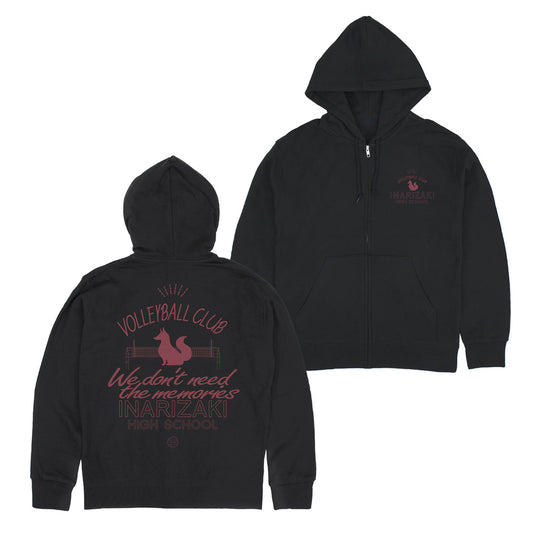 ハイキュー!!_稲荷崎高校バレーボール部 ジップパーカー/BLACK