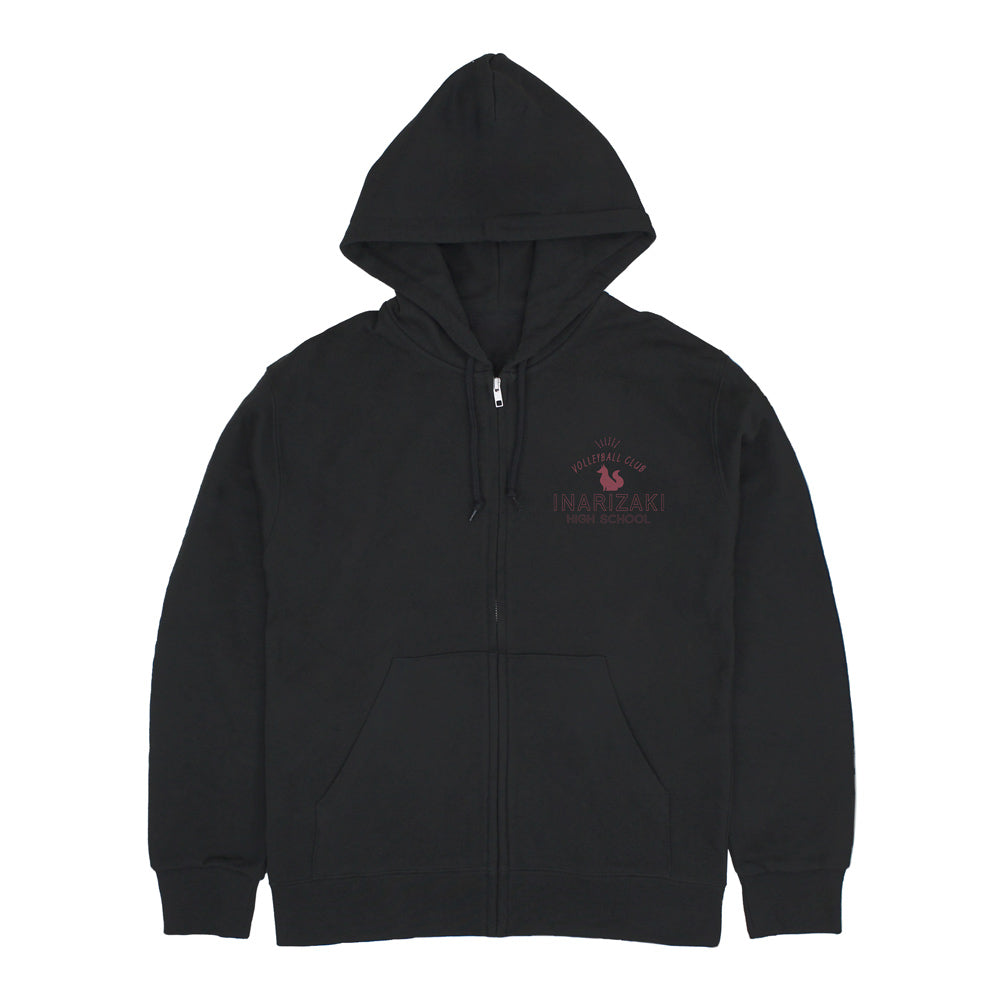 ハイキュー!!_稲荷崎高校バレーボール部 ジップパーカー/BLACK
