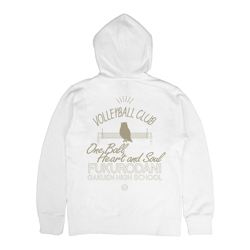 ハイキュー!!_梟谷学園高校バレーボール部 ジップパーカー/WHITE
