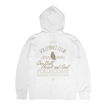 ハイキュー!!_梟谷学園高校バレーボール部 ジップパーカー/WHITE