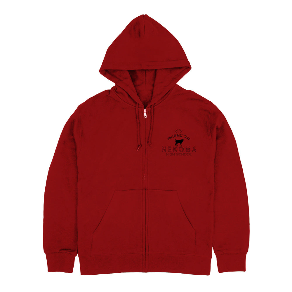 ハイキュー!!_音駒高校バレーボール部 ジップパーカー/RED