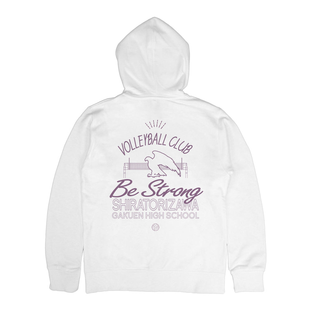 ハイキュー!!_白鳥沢学園高校バレーボール部 ジップパーカー/WHITE