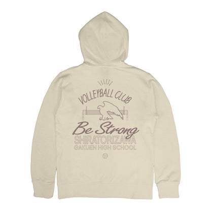 ハイキュー!!_白鳥沢学園高校バレーボール部 ジップパーカー/LIGHT BEIGE