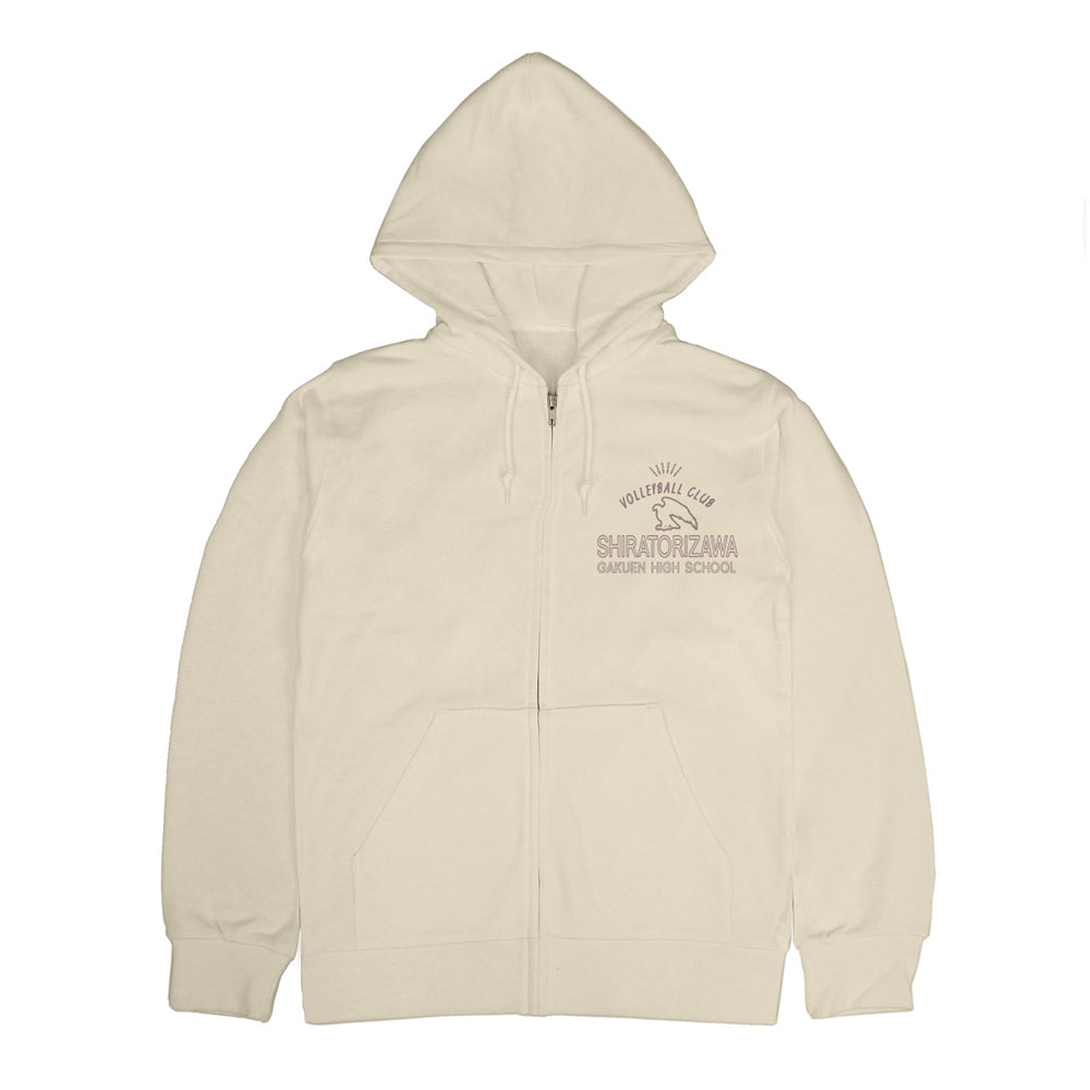 ハイキュー!!_白鳥沢学園高校バレーボール部 ジップパーカー/LIGHT BEIGE