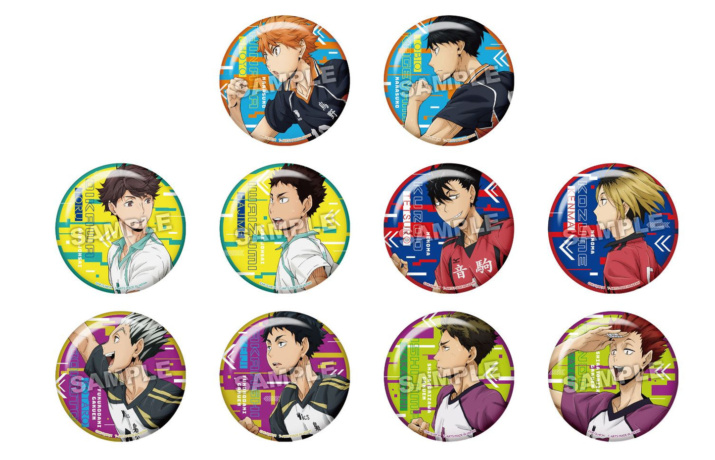 ハイキュー!!_カラパレ ダッシュ トレーディング缶バッジ【BOX／10個入り】