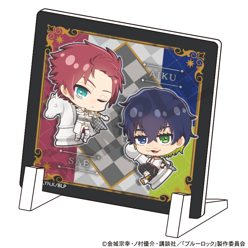 ブルーロック_ミニアクリルパネル　糸師冴　オリヴァ・愛空　ミニキャラ　チェス