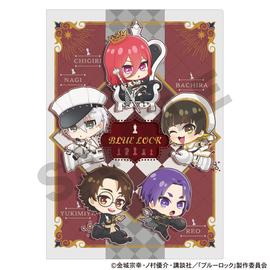 ブルーロック_シングルクリアファイル　レッド　ミニキャラ　チェス
