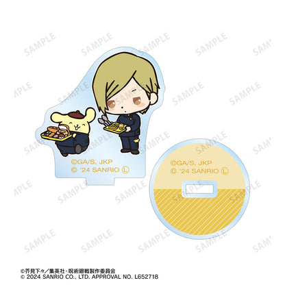 呪術廻戦×サンリオキャラクターズ_七海建人×ポムポムプリン 懐玉・玉折 アクリルスタンドマルチバッジ
