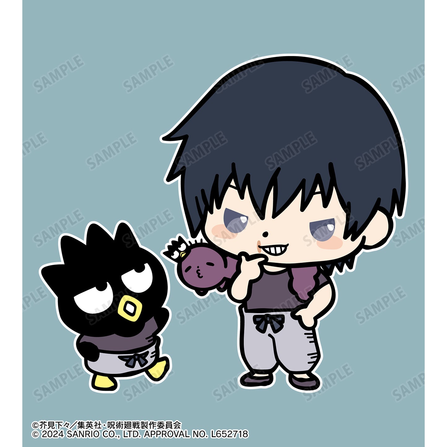 呪術廻戦×サンリオキャラクターズ_伏黒甚爾×バッドばつ丸 懐玉・玉折 スティックバルーン