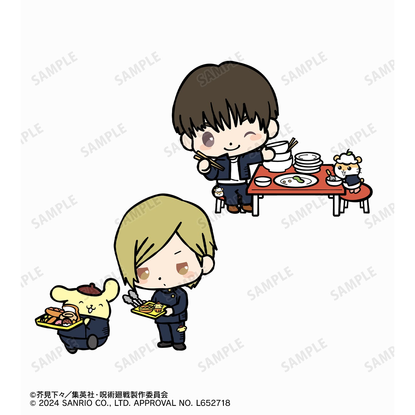 呪術廻戦×サンリオキャラクターズ_七海建人×ポムポムプリン・灰原 雄×コロコロクリリン 懐玉・玉折 スティックバルーン