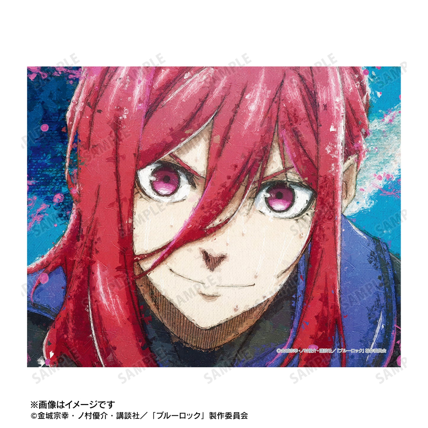 ブルーロック_千切 豹馬 grunge CANVAS キャンバスボード