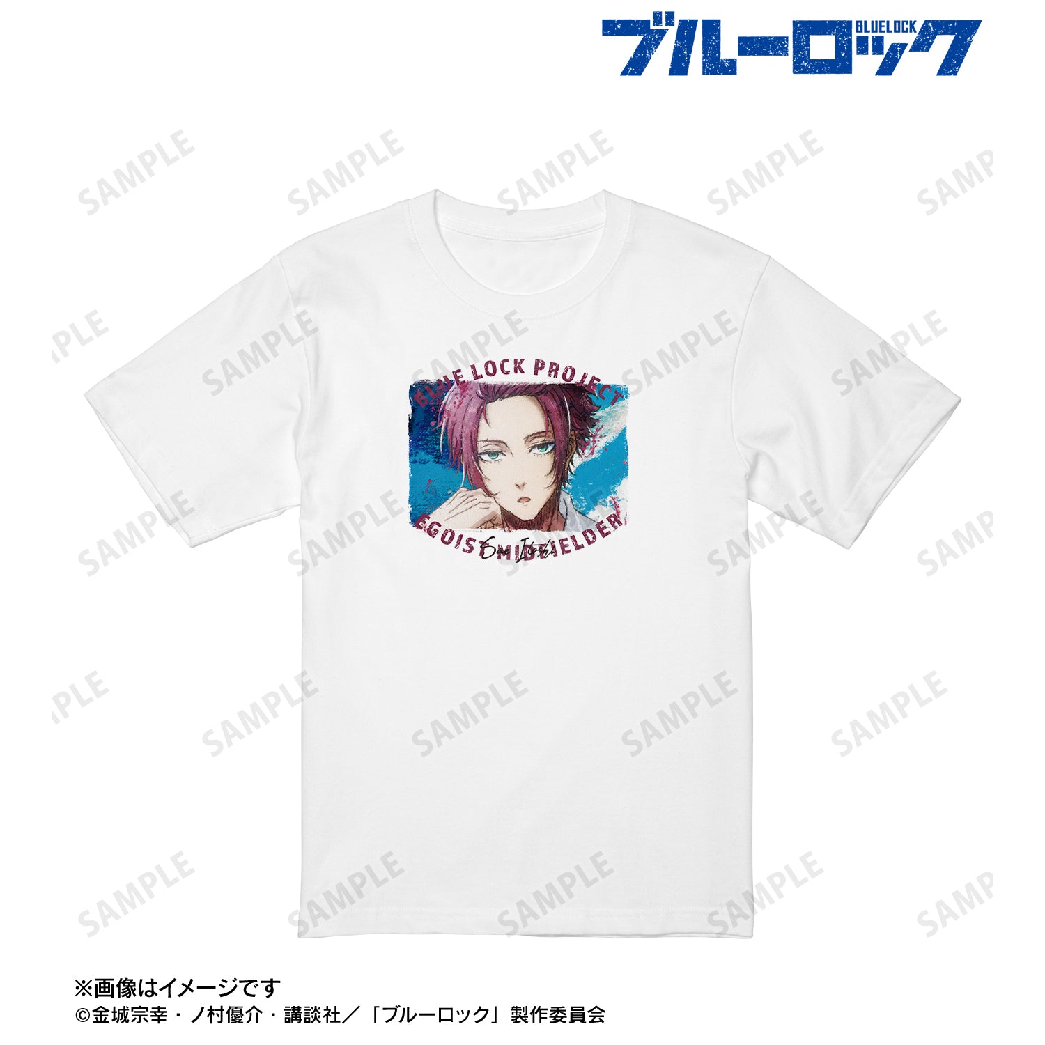 ブルーロック_糸師 冴 grunge CANVAS Tシャツメンズ