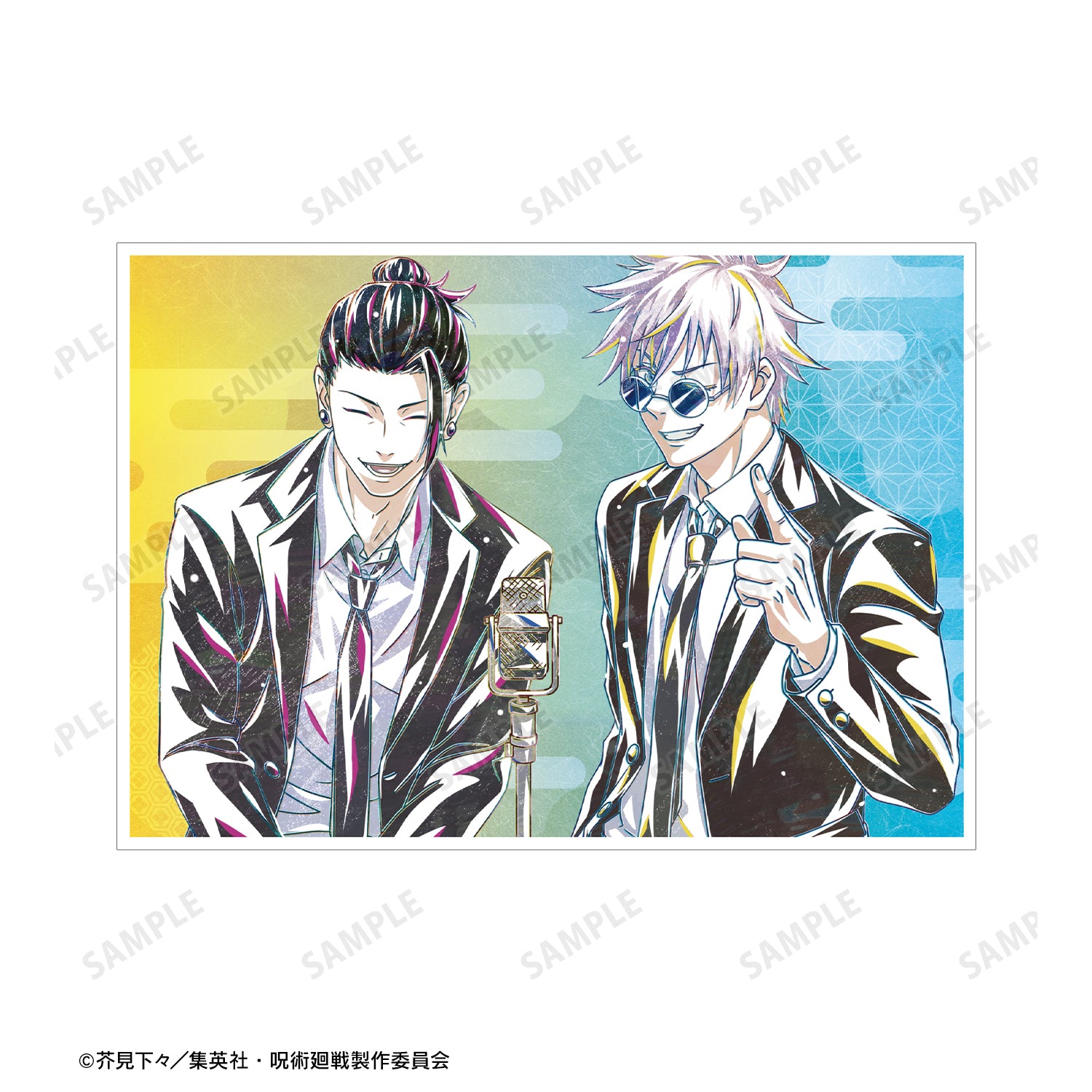 呪術廻戦_五条 悟・夏油 傑 スーツ Ani-Art 第2弾 懐玉・玉折 A5イラストカード