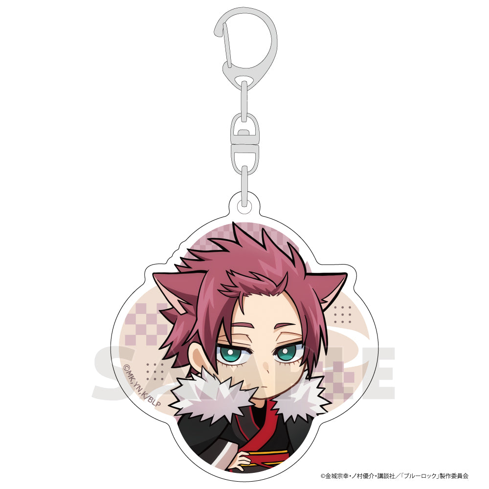 ブルーロック_アクリルキーホルダー（糸師 冴／和服ケモミミ）