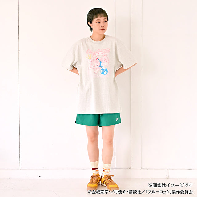 ブルーロック_Ms LUTRAコラボ ゆったりTシャツ(千切 豹馬)