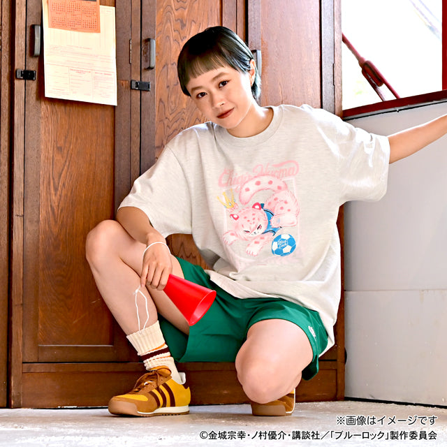 ブルーロック_Ms LUTRAコラボ ゆったりTシャツ(千切 豹馬)