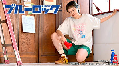 ブルーロック_Ms LUTRAコラボ ゆったりTシャツ(千切 豹馬)