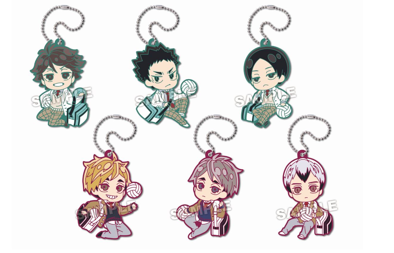 ハイキュー!!_でふぉラバ!ぷらす 青葉城西高校・稲荷崎高校キーホルダー　【BOX/6個入り】