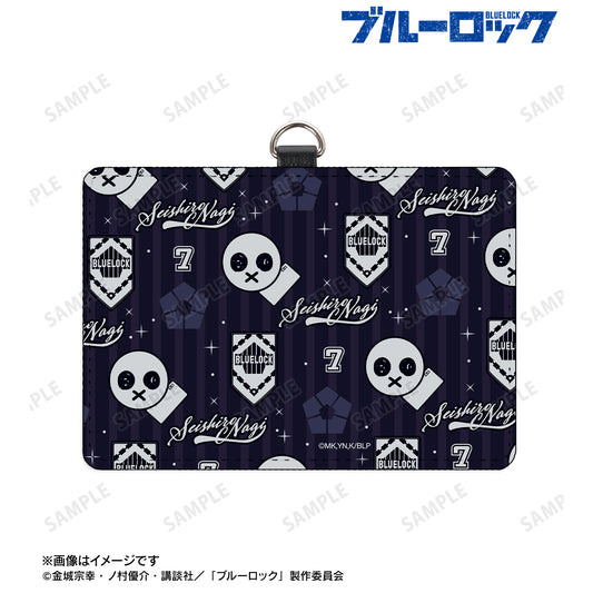 ブルーロック_凪 誠士郎 モチーフ柄 ネックストラップ付き2ポケットパスケース