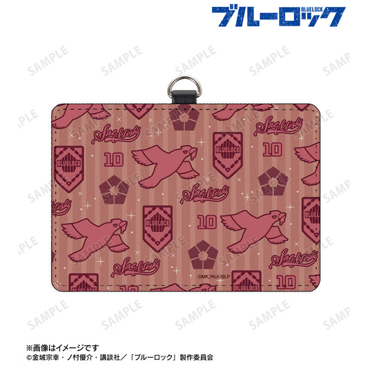 ブルーロック_糸師 冴 モチーフ柄 ネックストラップ付き2ポケットパスケース