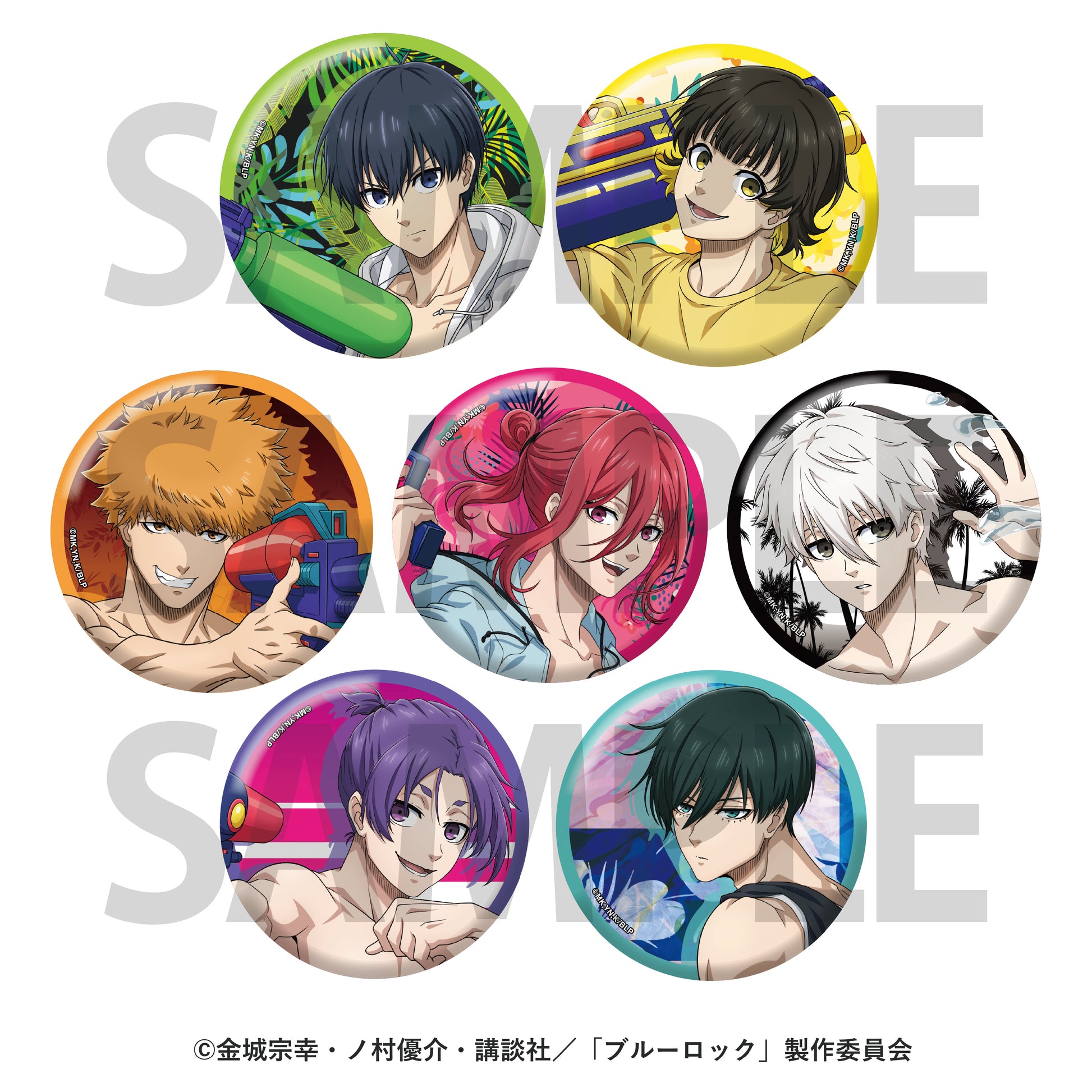 箱根小涌園ユネッサン×ブルーロック_トレーディング缶バッジ　【BOX／7個入り】