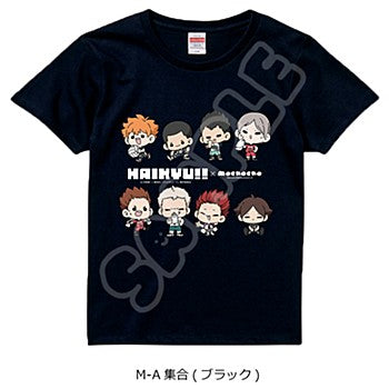 ハイキュー!!_みんなmochocho化大作戦! 第1弾 Tシャツ M-A 集合 ブラック 