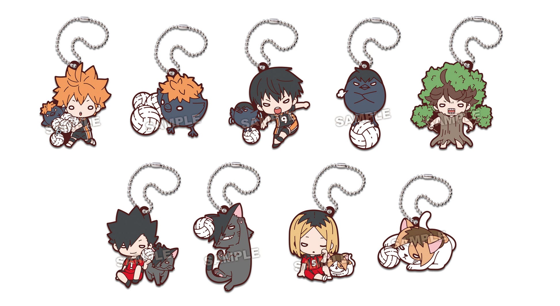 ハイキュー!!_にとたん マスコットといっしょ キーホルダー【BOX／9個入り】