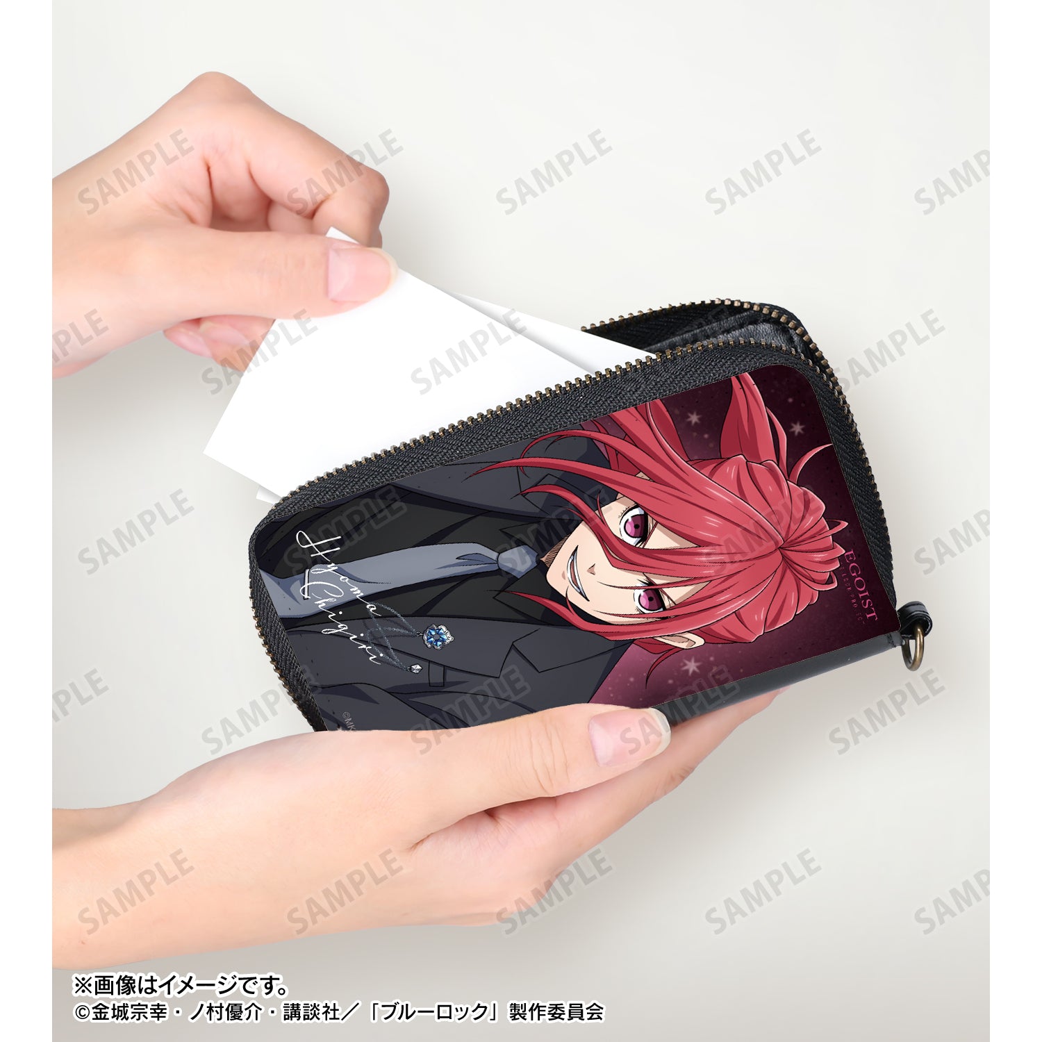 ブルーロック_描き下ろし 千切 豹馬 スーツモデルver. カードポケット付きミニ財布