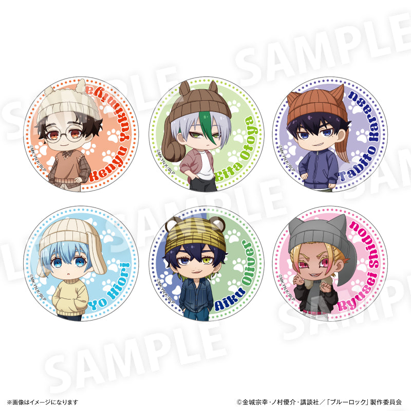 ブルーロック_耳ニットシリーズ 第2弾 トレーディング缶バッジ 【全6種】（BOX）【コンプリートBOX/6個入り】