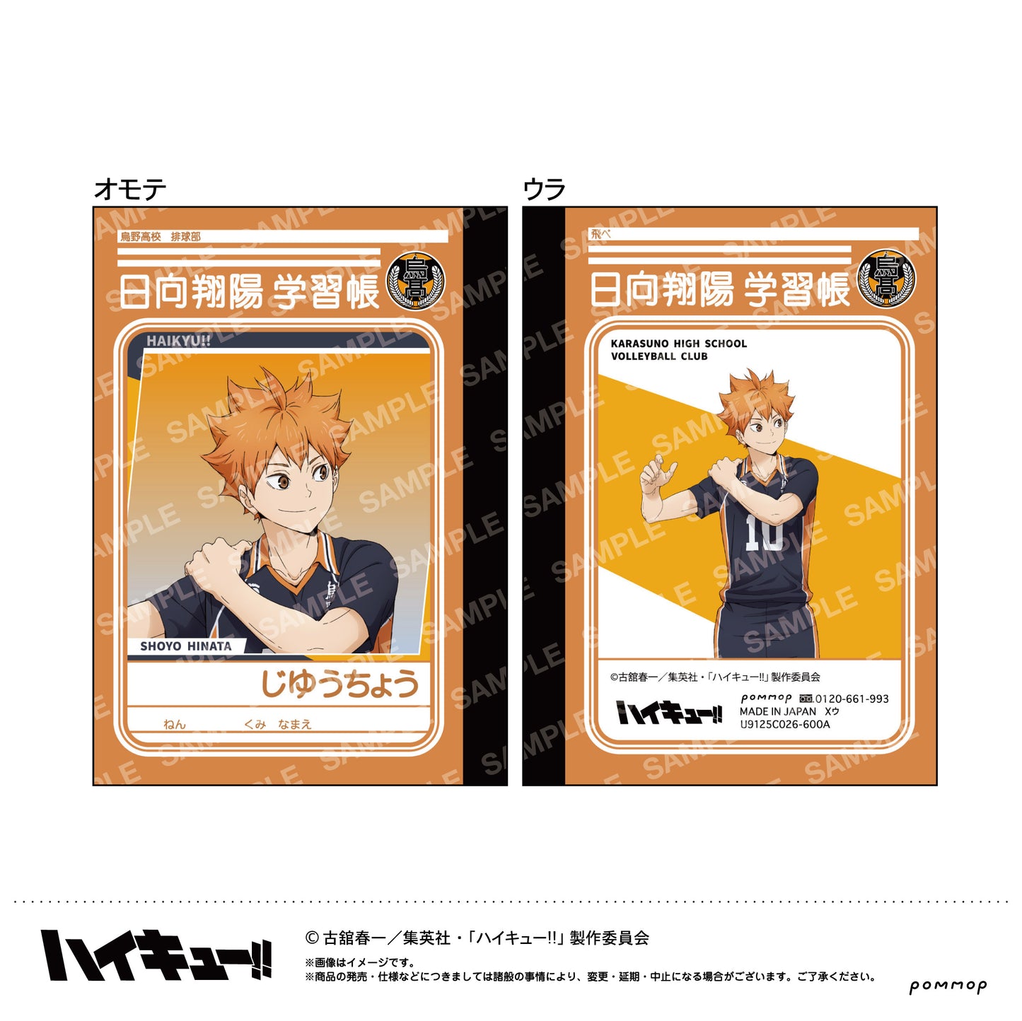 ハイキュー!!_ミニ学習帳セット-肩ならし〜準備体操〜-(A 烏野高校)