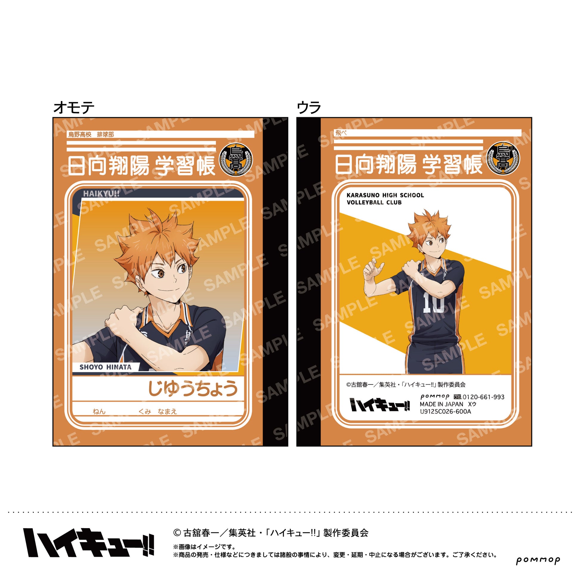 ハイキュー!!_ミニ学習帳セット-肩ならし〜準備体操〜-(A 烏野高校)