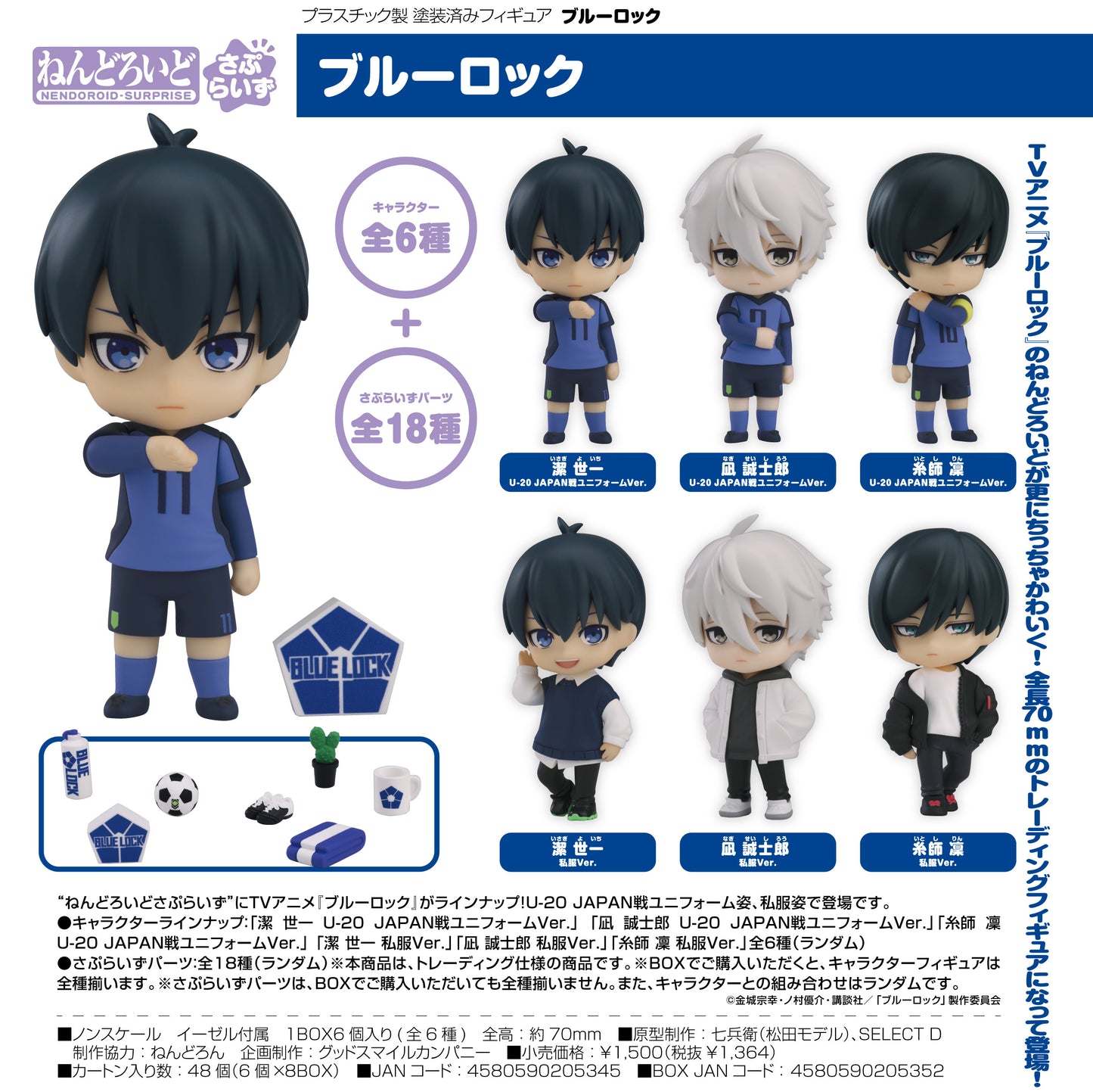 ブルーロック_ねんどろいどさぷらいず ブルーロック【BOX／6個入り】