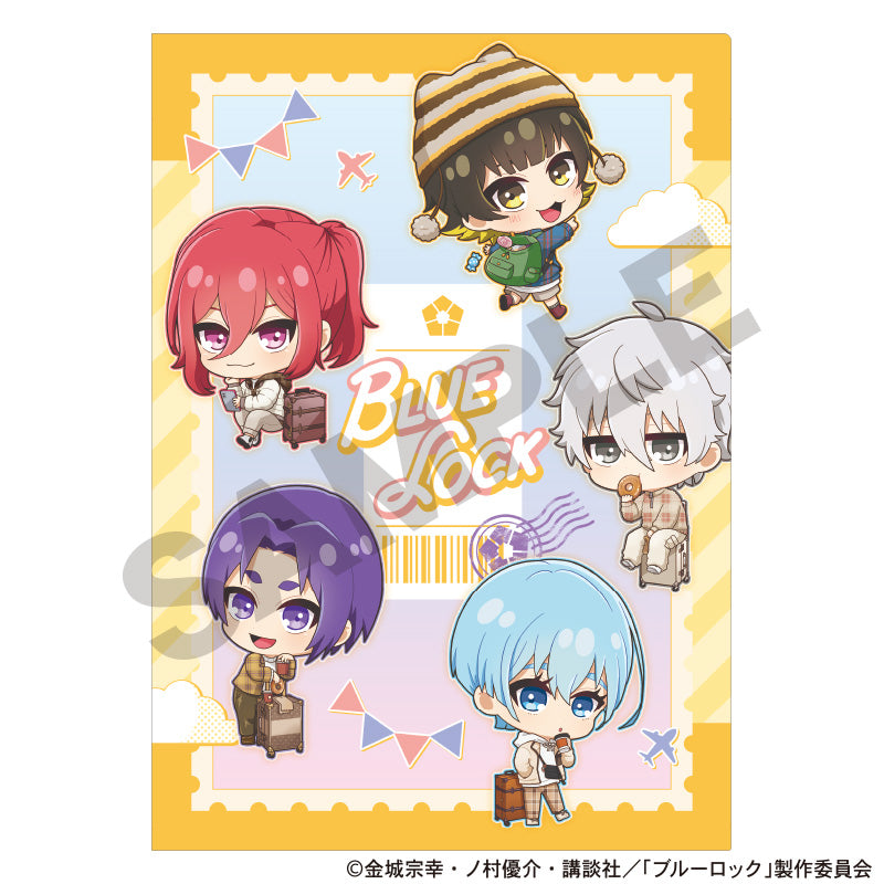 ブルーロック_シングルクリアファイル　イエロー　ミニキャラ旅行