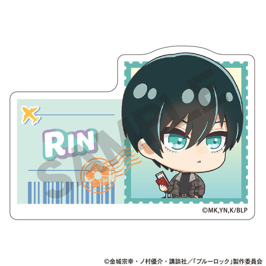ブルーロック_アクリルネームバッジ　糸師凛　ミニキャラ旅行