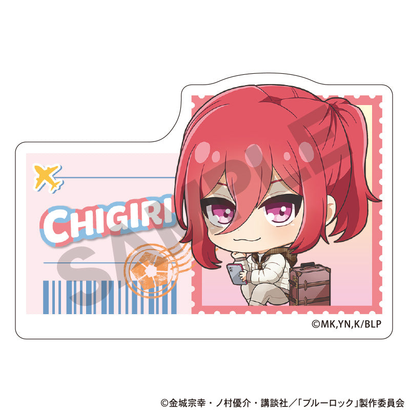 ブルーロック_アクリルネームバッジ　千切豹馬　ミニキャラ旅行