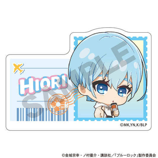 ブルーロック_アクリルネームバッジ　氷織羊　ミニキャラ旅行