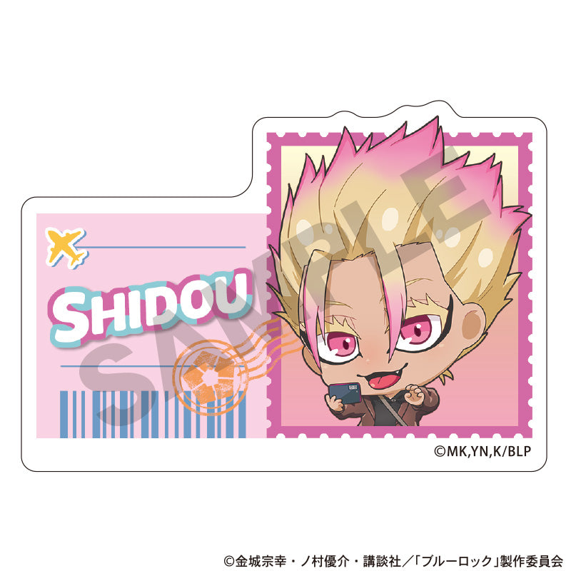 ブルーロック_アクリルネームバッジ　士道龍聖　ミニキャラ旅行