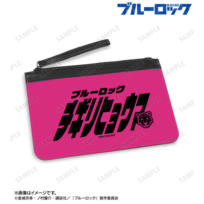 ブルーロック_千切 豹馬 ネームデザイン PUレザーフラットポーチ