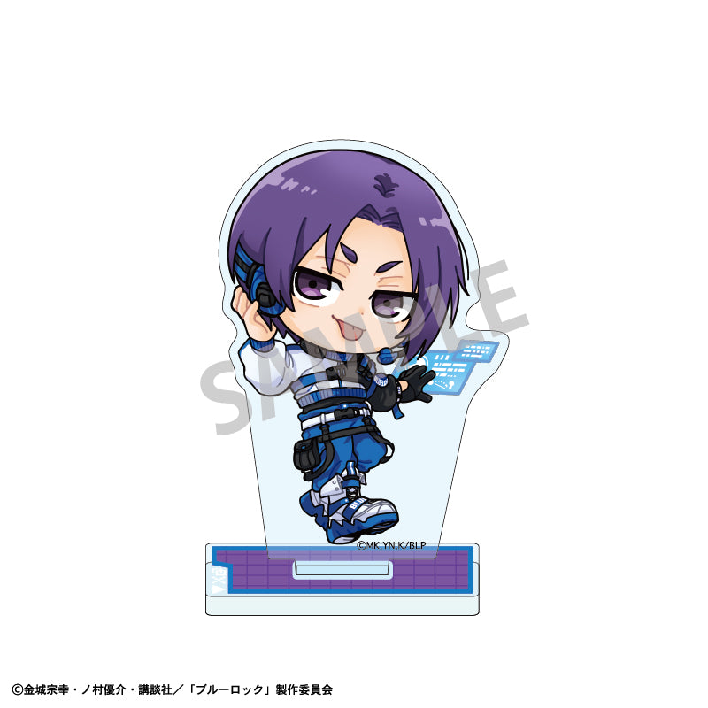ブルーロック_ミニアクリルスタンド 御影 玲王 サイバーパンク リバイバル描き起こし